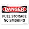 Signmission OSHA Danger Sign, Fuel Storage No Smoking, 10in X 7in Rigid Plastic, 7" W, 10" L, Landscape OS-DS-P-710-L-19376 - alternate 1
